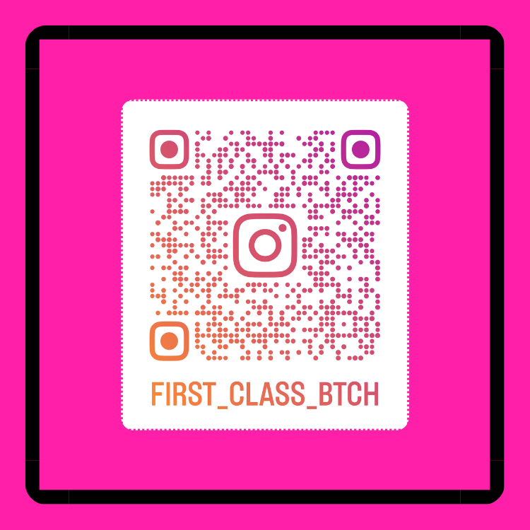 Bitch Bomb sticker — back with Instagram QR code